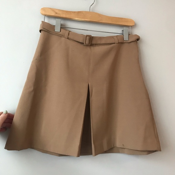 Clueless Pleated brown mini skirt - Picture 2 of 6